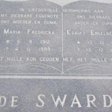 SWARDT Esaias Engelbertus, de 1911-1989 &amp; Maria Fredrika 1912-1989