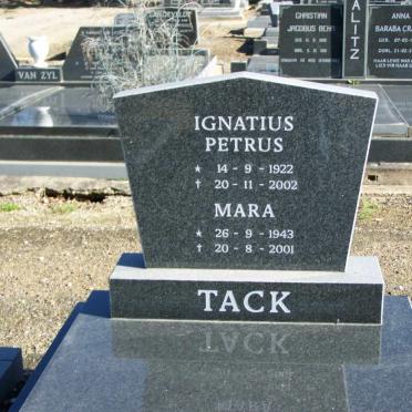 TACK Ignatius Petrus 1922-2002 :: TACK Mara 1943-2001