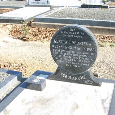 TERBLANCHE Aletta Fredrieka 1943-1983