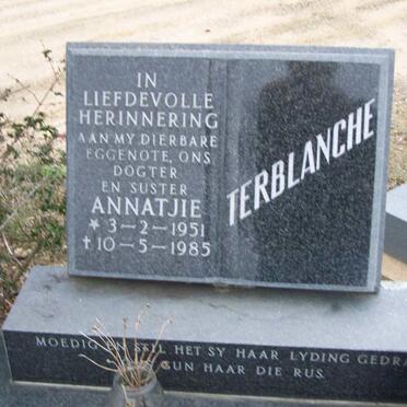 TERBLANCHE Annatjie 1951-1985