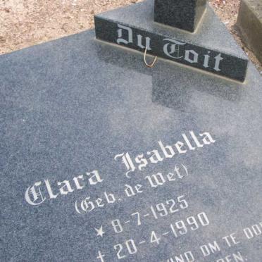 TOIT Clara Isabella ,du 1925-1990