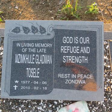 TOSELE Mzimkhule Gladman 1977-2010