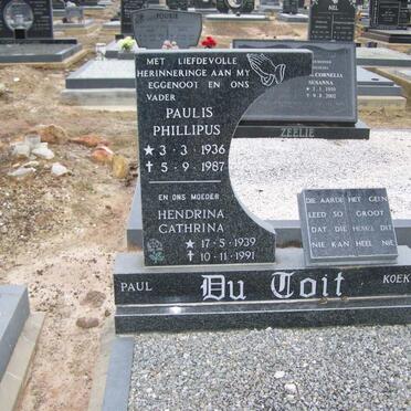 TOIT Paulis Phillipus ,du 1936-1987 &amp; Hendrina Cathrina 1939-1991