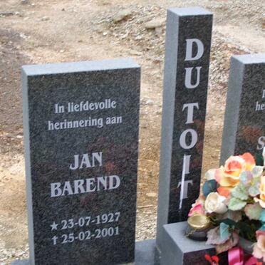 TOIT Jan Barend, du 1927-2001 &amp; Susan 1926-2003