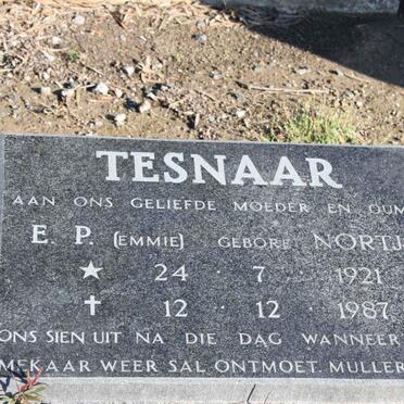 TESNAAR E.P. nee NORTJE 1921-1987