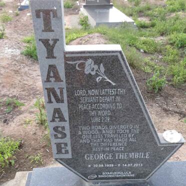 TYANASE George Thembile 1959-2013