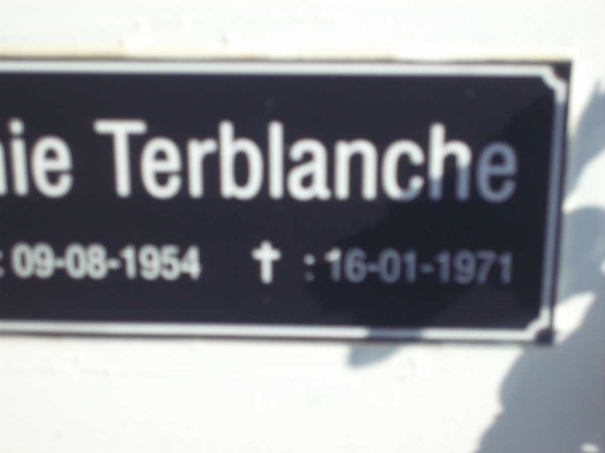 TERBLANCHE Danie 1954-1971