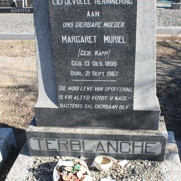 TERBLANCHE Margaret Muriel nee KAPP 1899-1967