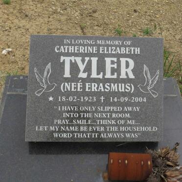 TYLER Catherine Elizabeth nee ERASMUS 1923-2004