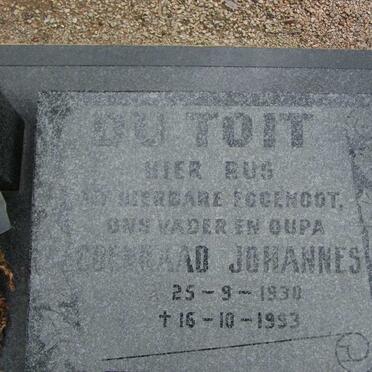 TOIT Coenraad Johannes, du 1930-1993