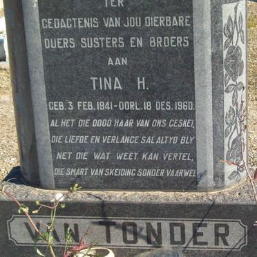 TONDER Tina H., van 1941-1960