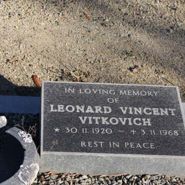 VITKOVICH Leonard Vincent 1920-1968