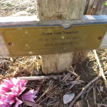 VUUREN Jana, van 1974-2018