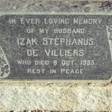 VILLIERS Izak Stephanus, de -1955