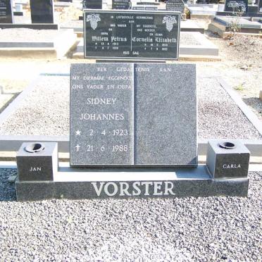 VORSTER Sidney Johannes 1923-1988