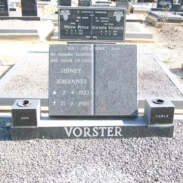 VORSTER Sidney Johannes 1923-1988