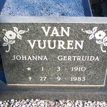 VUUREN Johanna Gertruida, van 1910-1983
