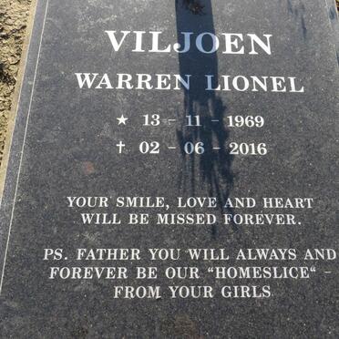 VILJOEN Warren Lionel 1969-2016