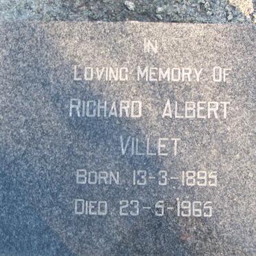 VILLET  Richard Albert 1895-1965