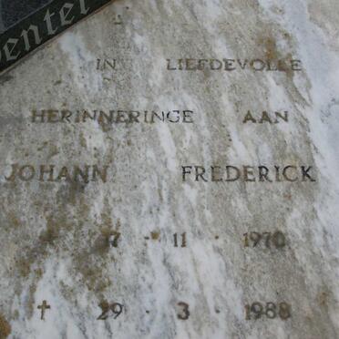VENTER Johann Frederick 1970-1988