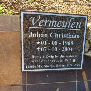 VERMEULEN Johan Christiaan 1968-2004