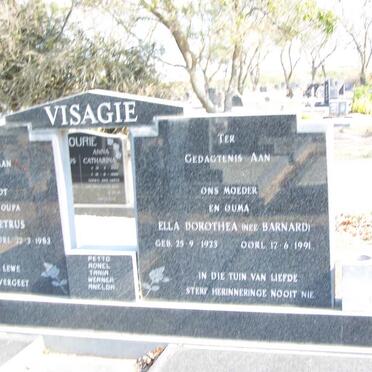 VISAGIE Ella Dorothea nee BARNARD 1923-1991