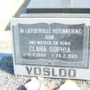 VOSLOO Clara Sophia 1890-1985