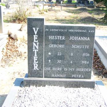 VENTER Hester Johanna 1936-1984