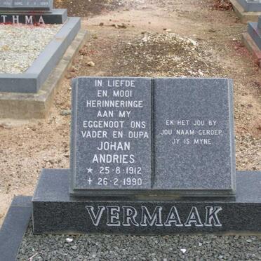 VERMAAK Johan Andries 1912-1990