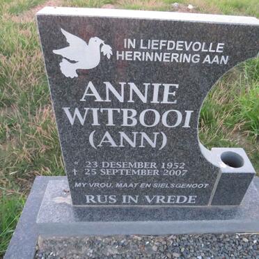 WITBOOI Annie 1952-2007