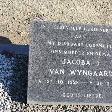 WYNGAARD Jacoba J., van 1928-1975