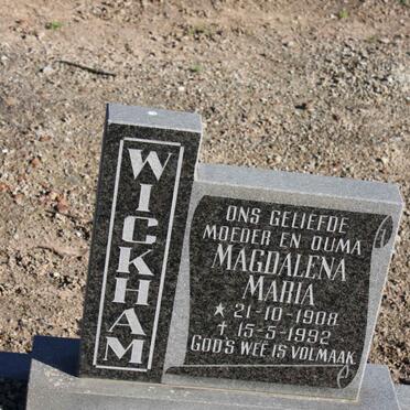WICKHAM Magdalena Maria 1908-1992