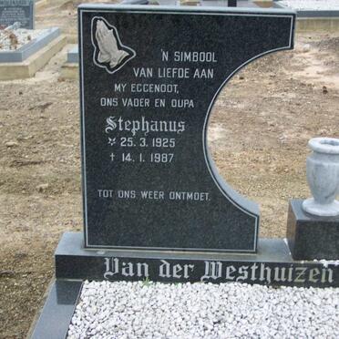 WESTHUIZEN Stephanus, van der 1925-1987