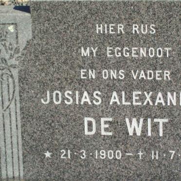 WIT Josias Alexander, de 1900-1980