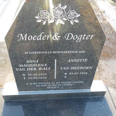 WALT Anna Magdalena, van der 1929-2020 :: VAN HEERDEN Annette 1956- 