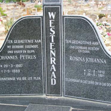 WESTENRAAD  Johannes Petrus 1907-1989 &amp; Rosina Johanna 1910-1991