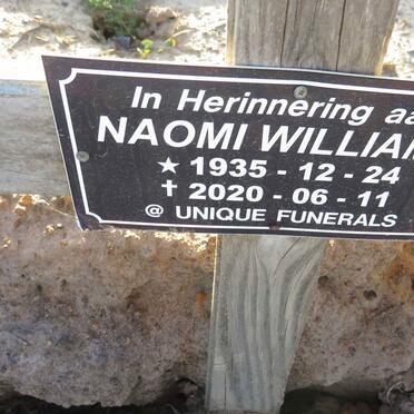 WILLIAMS Naomi 1935-2020