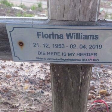 WILLIAMS Florina 1953-2019