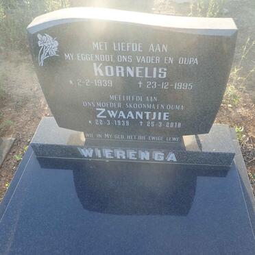 WIERENGA Kornelis 1939-1995 &amp; Zwaantjie 1939-2018