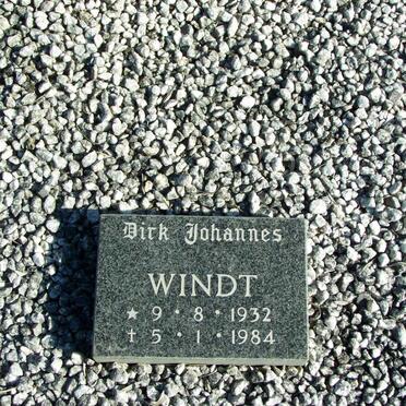 WINDT Dirk Johannes 1932-1984