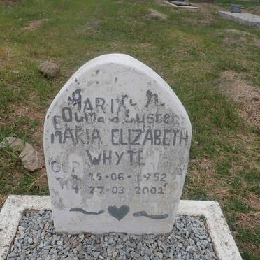 WHYTE Maria Elizabeth 1952-2001