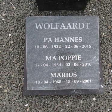 WOLFAARDT Hannes 1932-2015 & Poppie 1934-2016 :: WOLFAARDT Marius 1968-2001