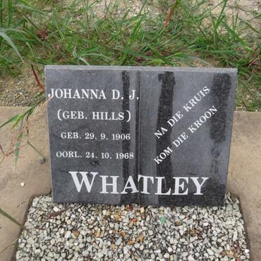 WHATLEY Johanna D.J. nee HILLS 1906-1968