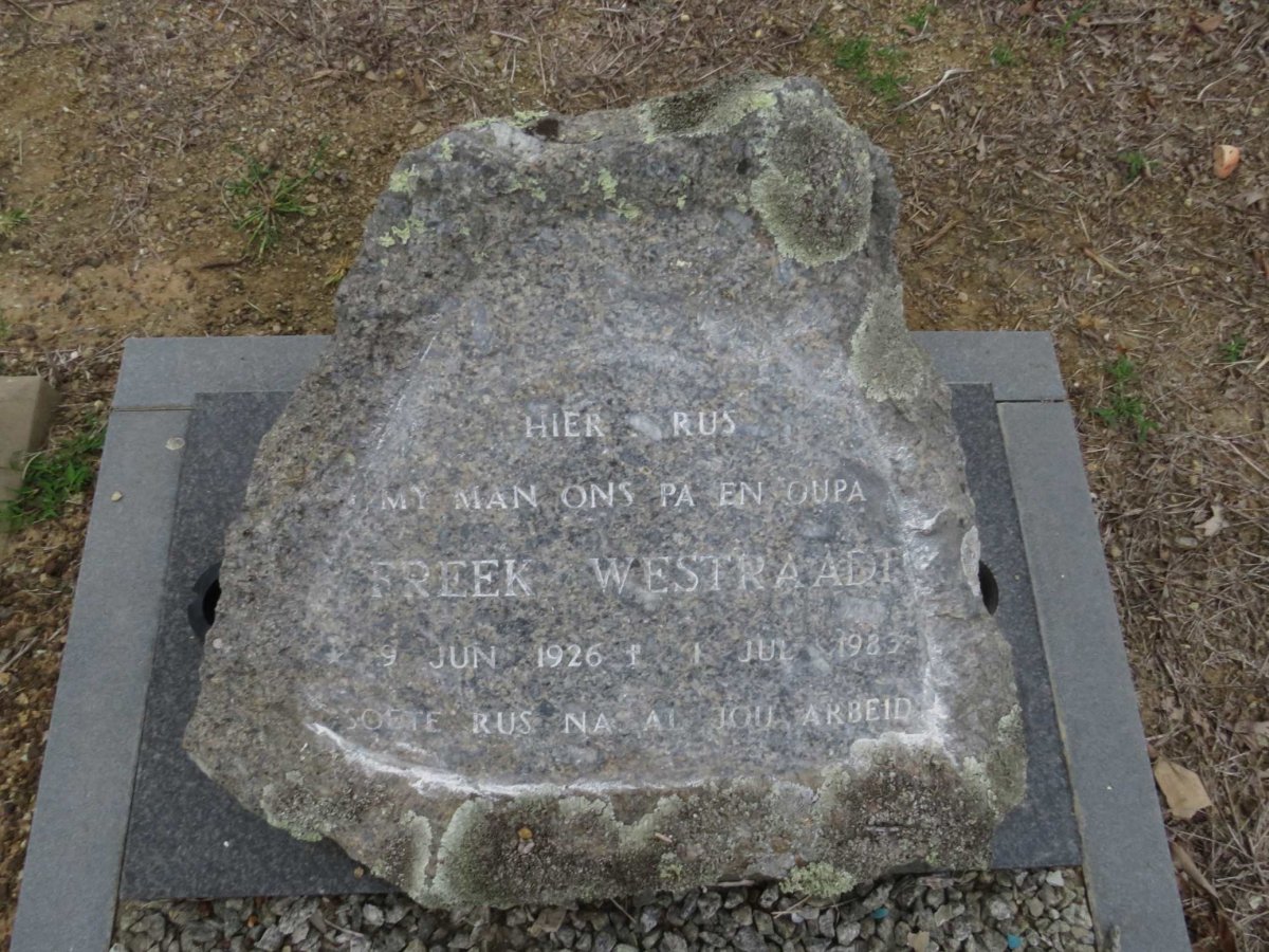 WESTRAADT Freek 1926-1983