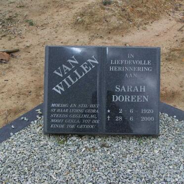 WILLEN Sarah Doreen, van 1920-2000