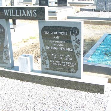 WILLIAMS Johanna Hendrika 1915-2000