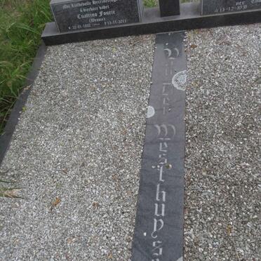 WESTHUYSEN Cuatrino Fourie, van der 1932-2011 &amp; Maria CONRADIE 1931-1994