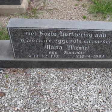 WESTHUYSEN Cuatrino Fourie, van der 1932-2011 &amp; Maria CONRADIE 1931-1994