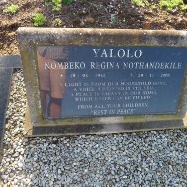 YALOLO Nombeko Regina Nothandekile 1951-2006
