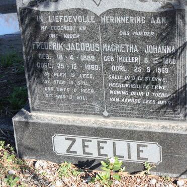 ZEELIE Frederik Jacobus 1889-1960 &amp; Margrietha Johanna MULLER 1888-1969